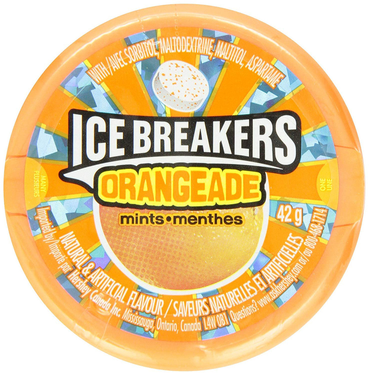 ICE BREAKERS Mints - Orangeade, 6 Count, 42g/1.5oz, (Imported from Canada)